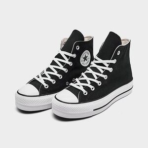 Black High Top Platform Converse Women’s 8